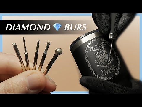 How to Use 💎 DIAMOND BURS to Engrave Stainless Steel water bottles