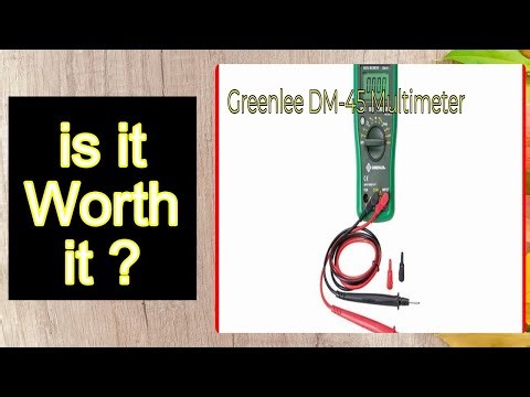 Greenlee DM-45 Multimeter Features - Important Information