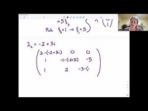 DiffEQ Section 10.6, part 3: A 3x3 Example with Complex Eigenvalues