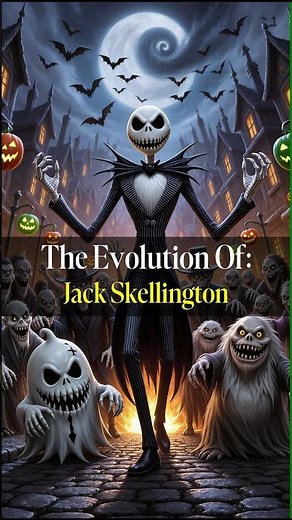 The Evolution of Jack Skellington 🎃🖤 #JackSkellington #NightmareBeforeChristmas #TimBurton