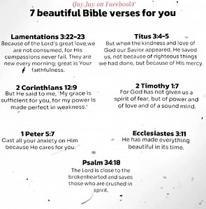 131K views · 8.9K reactions | 7 beautiful Bible verses for you #bibleverse #highlightseveryone #reels2025シ #foryoupagereels #fypシ #fypシ゚ #foryoupageシ | Jay Jay | Facebook
