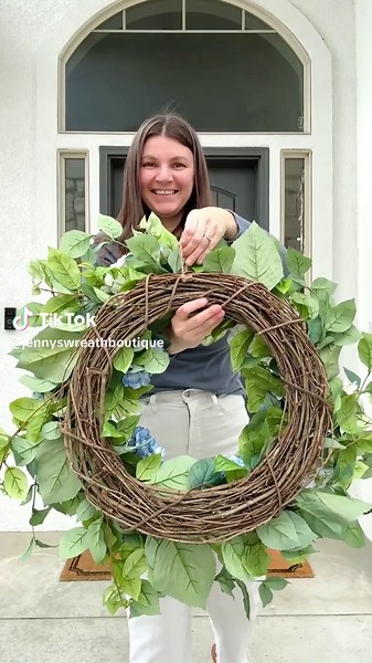 Beautiful High-End Hydrangea Wreath for Front Door