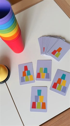 TheGiggleNest.in™ on Instagram: "Speed Stacking Challenge Game – 12 Quick Cups, 50 Pattern Cards & Bell | Fast-Paced Family Competition & Skill-Building Toy Get ready for fast hands, quick thinking, and loads of laughter with the Speed Stacking Challenge Game! This classic race-to-stack activity is perfect for kids, families, and even classrooms — offering a thrilling mix of competition, coordination, and colour matching. 🛍🛒 Available at thegigglenest.in"