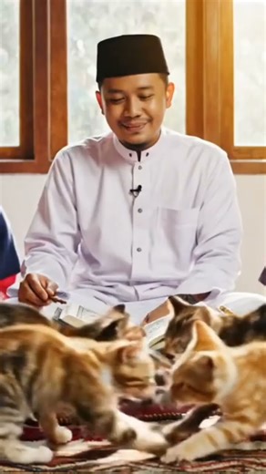 Kucing ikut mengaji #kucing #mengaji #inspirasi