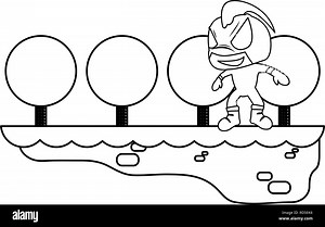 video game character landscape level vector illustration Stock Vector Image & Art - Alamy