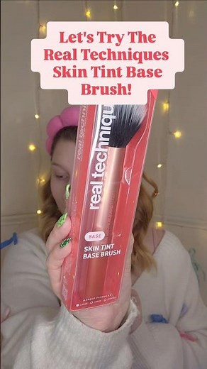 Trying the NEW Real Techniques Skin Tint Base Brush! #newmakeup #realtechniques