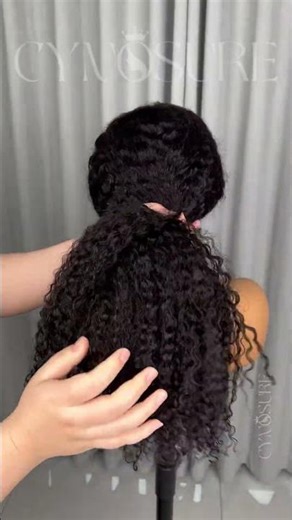 Curly Human Hair Wig Natural Hairline 24' 300 Density #wigs #curlyhair #hairtutorial