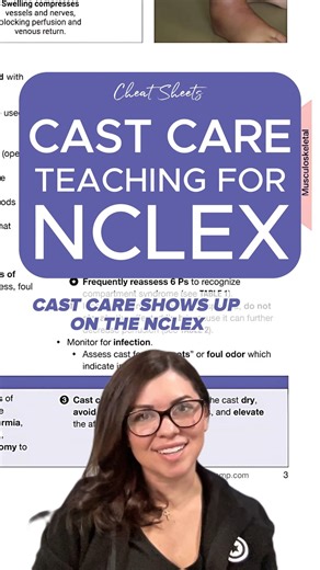 12K views · 272 reactions | Would you know how to answer a question about cast care on the NCLEX?類 Comment “CHEAT SHEET” down below and we'll send over our collection of FREE Cheat Sheets✨#NCLEX #nursingstudent #nursingschool | NCLEX Bootcamp | Facebook