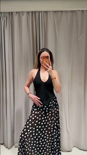 ZARA new in 🖤 this polka dot halter dress is EVERYTHING 😍✨ RUN TO ZARA for this!
