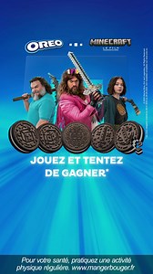 Croque ton biscuit Oreo en carré et tente de gagner des prix inédits Oreo x Minecraft le Film ! | OREO