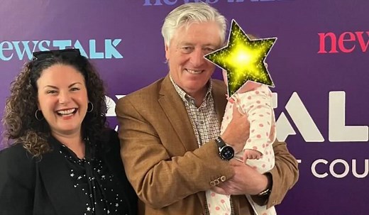Lisa Cannon brings baby to see 'Uncle Pat' at Newstalk