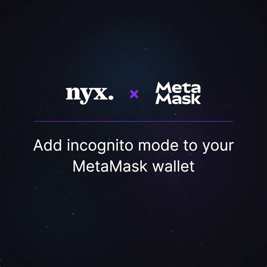 Really impressed by Nyx and what they’re building. Encrypt all of the money.