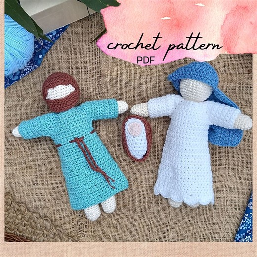 Crochet Nativity Pattern; Easy Amigurumi Christmas Playset Pattern; Nativity Dolls; Christmas Crochet; Jesus, Mary, Joseph(pdf Download) - Etsy Australia