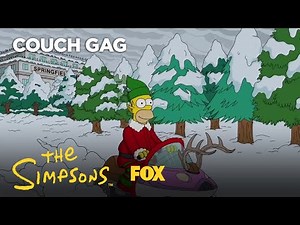 Christmas Episode Opening Titles Couch Gag | Season 29 Ep. 9 | The Simpsons