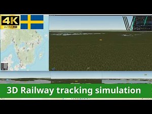 4K 3D Railway tracking simulation of Intercity of VY (Sweden).