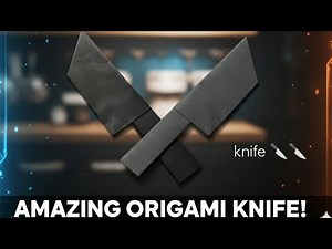 Realistic Paper Knife Origami ⚔️ || No Glue or Tools 🔥 ||