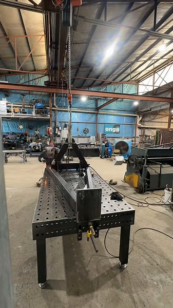 How good are these welding tables!! Made this job 1000 times easier to set up #siegmundweldingtable