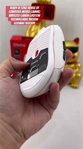 READY DI TOKO HOUSE OF COMPUTER MOUSE GAMING WIRELESS GAMEN GM210W RECHARGEABLE 600MAH 1600DPI