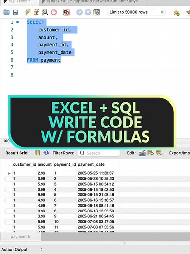 Mastering Excel with SQL Code and Formulas