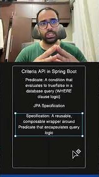 Criteria API in spring jpa #springboot #sqldevelopment #sqldeveloper