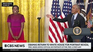 OMG Joe Biden painted the Obama portraits himself! | Jimmy Kimmel Live