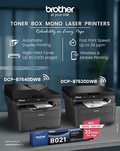 📄 Brother Toner Box Series – Reliability on Every Page! 🖨️Mono Laser Multifunction Printers