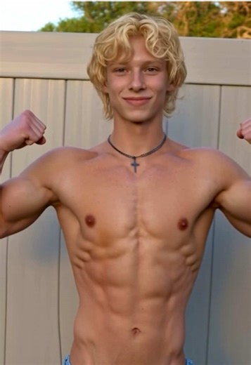 #blondeboysdoingwhatblondeboysdo #abs #fitnessmodel #biceps #shirtless