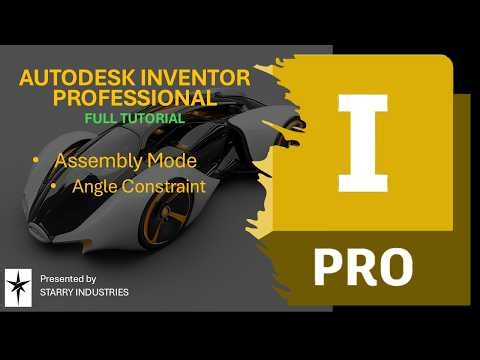 45 - Angle Constraint | Assembly Mode | Autodesk Inventor Tutorial