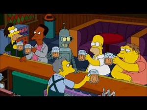 The Simpsons: Bender spends time with Homer Simpson [Clip]