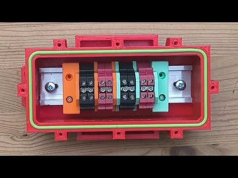 DIN Rail and Terminal Block Enclosure | Arduino Modbus Project