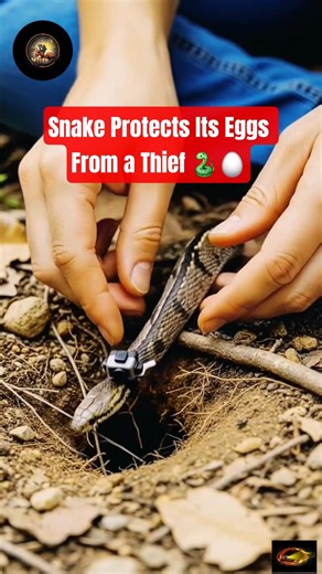 Snake Protects Its Eggs From a Thief 🐍🥚 #animation #shorts #viral