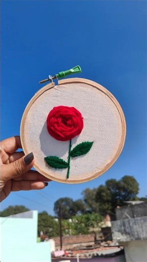 Threads that come to life! 🌹 Check out this 3D Rose embroidery by #BadamBoutique."