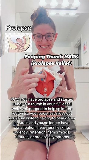 Pooping Thumb Spint HACK for Prolapse + Constipation! #pregnancy #doctor #mom #fitness #health #fyp