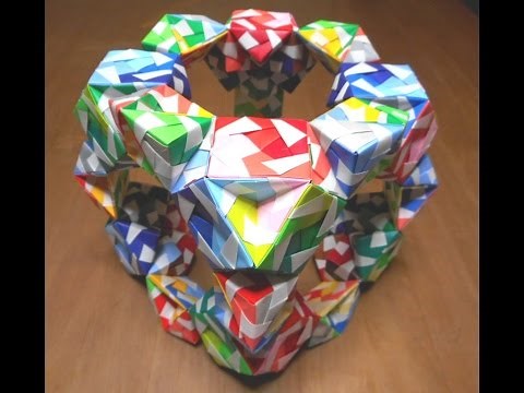 薗部式ユニット折り紙 斜方切頂立方八面体 【Modular Origami】