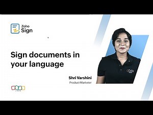Zoho Sign - How to sign documents in your language | eSignature