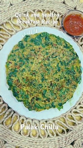 Palak Besan chilla Recipe| spinach chilla#chilla#shorts#healthyfood#shortsfeed