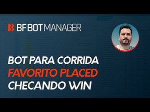 BOT TO BET ON THE PLACE MARKET CHECKING WIN MARKET - BF BOT MANAGER!