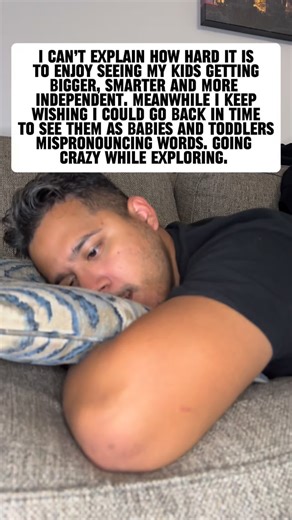 It feels like I just blinked and years flew by… I’ll look at old pictures and videos of my kids, seeing them run around, struggling to pronounce a word correctly, messing with everything in sight because they were so curious I’m so glad that they’re growing, stronger and more. Independent, it’s a blessing to see it. But I can’t tell you how much I wish I could go back in time to live in those moments again | Sergio Sixtos
