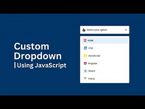 Build Custom Drop-down Menu Using HTML CSS And JavaScript