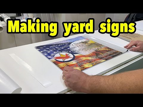 How to apply vinyl to a coroplast sign blank - sign making - yard signs - political signs