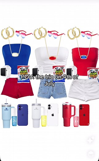 Trio Fourth of July Celebration Outfit Ideas