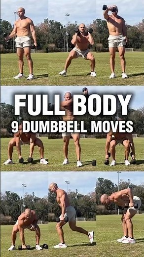 🔥 Full Body Workout at Home with Dumbbells | 9 Moves