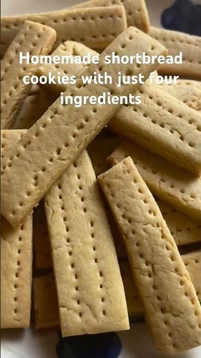 Homemade shortbread cookies with just 4 ingredients dropping recipe in my next video #shortvideo