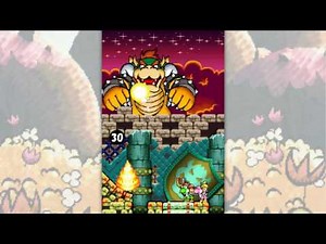Yoshi's Island DS - 'Baby Bowser & Bowser' Boss Fight (Final Boss, No Damage & Ending)