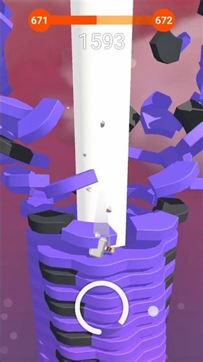 Stack Ball Level - 671 #stackball #gaming #shorts