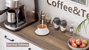 HOSTACK Modern Farmhouse Sideboard Buffet Cabinet, Barn Doors Buffet Storage Cabinet with Drawers and Shelves, Wood Coffee Bar with Storage for Kitchen, Dining Room, Living Room, White