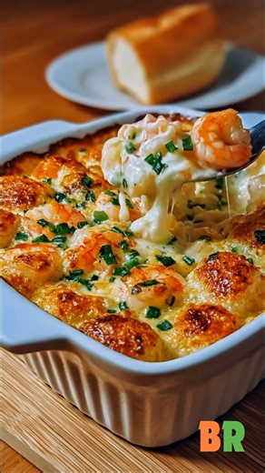 This luxurious seafood casserole layers tender shrimp, scallops, flaky white fish, and sweet lump crab in a rich, velvety cream sauce, finished with a golden breadcrumb and Parmesan crust. The technique balances gentle poaching and classic roux-based sauce work for a comforting yet refined oven-baked dish. Ultimate Creamy Seafood Casserole 🛒Ingredients : 1 lb shrimp, peeled and deveined 1 lb scallops 1 lb white fish (cod or haddock), cut into chunks 1 cup lump crab meat 3 tablespoons butter 1 c