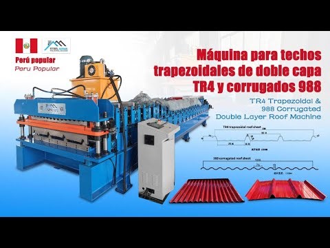 988 Corrugated And TR4 Double Layer Roll Forming Machine