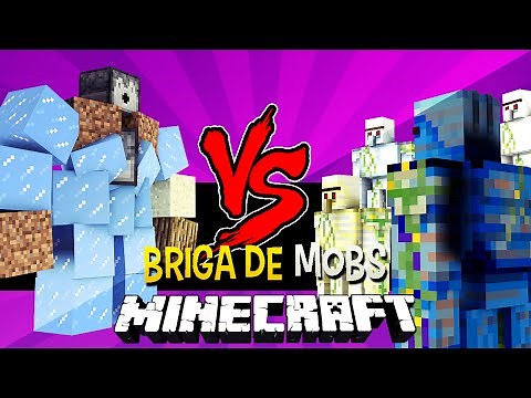 Big Golem vs Golem World - Briga de Mobs Minecraft