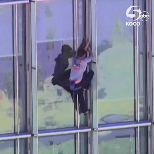 1.8K reactions · 1.4K shares | Person Climbs Devon Tower ‼️ Sky 5 captured the moments when a person was climbing up the side of the Devon Tower in Oklahoma City. https://bit.ly/39qyWaQ | KOCO 5 News | Facebook